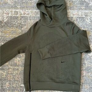 Nike Olive Green Perforated Therma-Fit Hoodie